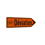 Panneau de signalisation - F41 - Texte + pictogramme - Droite