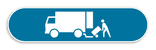 Parkeerbord met picto Enkel laden en lossen - Klein formaat
