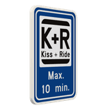 Panneau Kiss & Ride personnalisable – Arrêt limité à 10 minutes