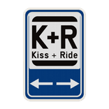 Panneau Kiss & Ride personnalisable – Flèches directionnelles