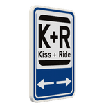 Panneau Kiss & Ride personnalisable – Flèches directionnelles