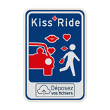 Panneau Kiss & Ride personnalisable - avec logo ou design