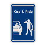 Panneau Kiss & Ride réfléchissant pour zone de dépose-minute