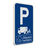 Panneau réservé aux livraisons personnalisable avec logo ou design