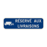 Panneau horizontal personnalisable avec pictogramme réservé aux livraisons