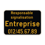 Panneau Responsable de la signalisation temporaire 3:2 personnalisable