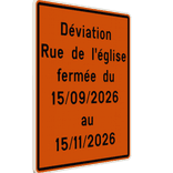 Panneau de Signalisation F39 - Situation Routière Modifiée Personnalisable