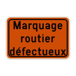 Panneau de signalisation - F39 - Marquage routier manquant