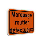 Panneau de signalisation - F39 - Marquage routier manquant