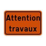 Panneau de signalisation - F39 - Attention travaux