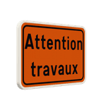 Panneau de signalisation - F39 - Attention travaux
