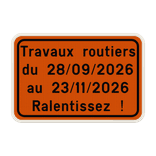 Panneau de signalisation - F39 - Texte personnalisé
