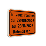 Panneau de signalisation - F39 - Texte personnalisé
