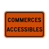 Panneau F39 Commerces accessibles personnalisable