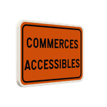 Panneau F39 Commerces accessibles personnalisable