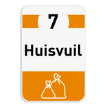 Informatiebord afval recycling - Huisvuil