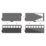 Verkeersplateau TS-MOD modulair rubber - 4950x4000x80mm