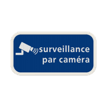 Panneau de vidéosurveillance bleu - Surveillance par caméra - personnalisable