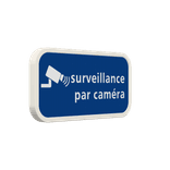 Panneau de vidéosurveillance bleu - Surveillance par caméra - personnalisable