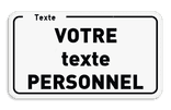 Plaque de rue blanche personnalisable en aluminium – texte entièrement modifiable