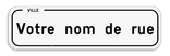 Plaque de rue horizontale personnalisable - textes 100 % sur mesure
