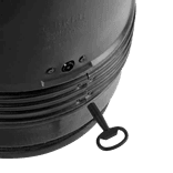 Kunststof afvalbak TS-MERLIN-90L rond, zwart - 90 liter