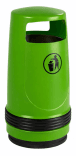 Poubelle extérieure ronde TS-MERLIN-90L jaune – 90 L