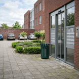 Buiten prullenbak TS-CITYFLARE-23L groen staal, rond - 23 liter