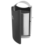 Buitenafvalbak staal grijs TS-STEELCOVE-68L met afdak - 68 liter