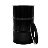 Olievat prullenbak metaal TS-DRUM-120L zwart, voor buiten - 120 liter