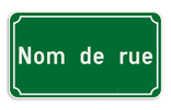 Plaque de rue personnalisable en aluminium – plusieurs dimensions