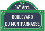 Plaque de rue Paris personnalisable 400 x 280 mm avec fronton