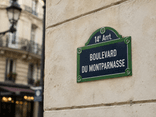 Plaque de rue Paris personnalisable 400 x 280 mm avec fronton