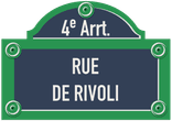 Plaque de rue Paris personnalisable 300 x 210 mm avec fronton