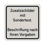 Individuelles Zusatzzeichen mit Rand und Text