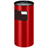 Poubelle sur pied noire avec cendrier – 50 L
