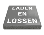 Stoeptegel laden en lossen (TS-ST_LL1) - 30x30cm met facetrand