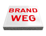 Stoeptegel brandweg (TS-ST_BW2) - 30x30cm met facetrand