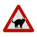 Panneau Attention Traversée de Chats - Signalisation Animaux