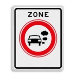 Verkeersbord RVV C22azb - zone - Zone gesloten verklaring voor bedrijfs- en vrachtauto’s vanwege nul-emissiezone