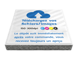 Dalle de signalisation - logo / design personnalisé - 30 x 30 cm avec bord biseauté