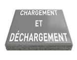 Dalle de signalisation - chargement et déchargement - 30 x 30 cm avec bord biseauté