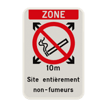 Zone - Interdiction de fumer - Texte personnalisé