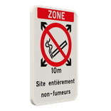 Zone - Interdiction de fumer - Texte personnalisé