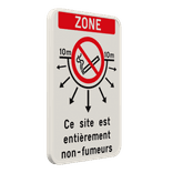 Zone - Interdiction de fumer - Texte personnalisé