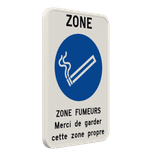 Zone fumeur - Texte personnalisé