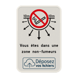 Interdiction de fumer - Texte personnalisé - Logo personnalisé