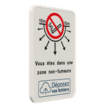 Interdiction de fumer - Texte personnalisé - Logo personnalisé