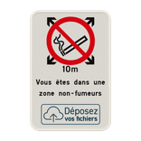 Interdiction de fumer - Texte personnalisé - Logo personnalisé