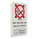 Interdiction de fumer - Texte personnalisé - Logo personnalisé